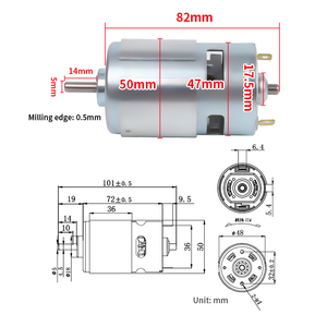 Motore ad Alta Potenza 12V CC 895 con Magnete Permanente ad Alta Coppia 24V Micro Motore per Sega da Banco/Tornio/Tosaerba Fai da Te per Progetti DIY - Product Image 3