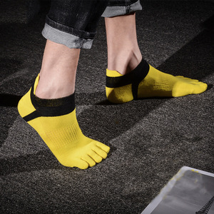Chaussettes d'été en filet à 5 doigts pour hommes, respirantes, en coton, maille sportive, anti-frottement, Liaoyuan, vente en gros d'usine - Product Image 2