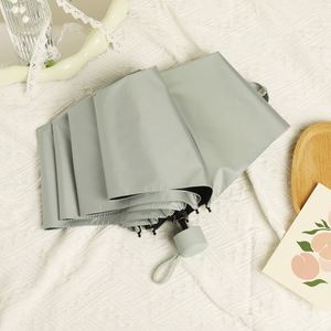 Parapluie pliant avec revêtement noir UPF50+, anti-UV, imperméable, portable, double usage soleil/pluie, idéal pour les déplacements quotidiens - Product Image 4