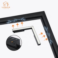 Rail lumineux magnétique en forme de L géométrique, anti-éblouissement, luminaire LED linéaire pour l'éclairage intérieur résidentiel et commercial