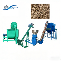 Ligne complète de production de granulés d'aliments pour volailles de 1000 kg, qualité supérieure, haute efficacité, pour la fabrication d'aliments pour volailles, ligne de production granulée HJ-N350
