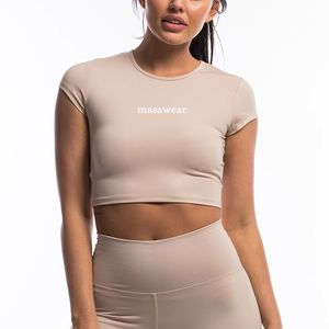 Super Qualità Workout Crea Top <span class=keywords><strong>Estetica</strong></span> Fit Gym T delle Donne Della Camicia - Product Image 4