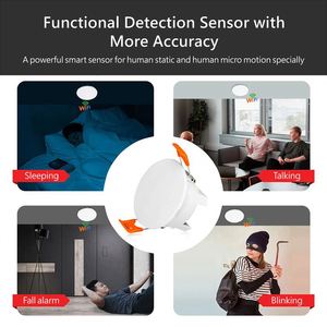 Nhà Máy Giá trần gắn Wifi thở hiện diện cảm biến với tuya App kiểm soát QD Smart-ZY-M100-L - Product Image 5