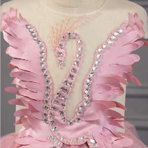 Vestido de Princesa de Verano 2020 para Niña, Vestido Largo con Cola de Cisne, Disfraz de Cumpleaños para Niñas, Vestidos de Dama de Honor - Product Image 5