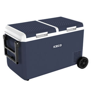 Refrigerador Portátil Deportivo de 95L con <span class=keywords><strong>Ruedas</strong></span>, Asa Telescópica, Construcción de Plástico, Congelador Interno para Camping - Product Image 1