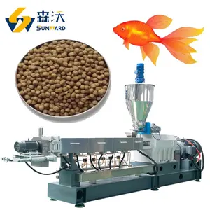 Mesin pellet penggiling makanan ikan lele kapasitas 1 ton/h ekstruder sekrup ganda diperbarui mesin pellet pakan tanaman lele