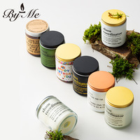 Bougie aromathérapeutique en cire de soja JQ, grand pot en verre, parfum personnalisé, coffret cadeau d'anniversaire pour un parfum au design de tasse à thé personnalisée