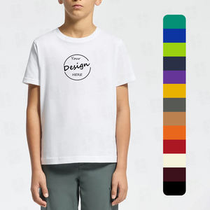 Camisetas de Algodón Juveniles Cómodas y Duraderas de Manga Corta Casual con Logotipo Digital Personalizado de Alta Calidad al por Mayor - Product Image 1