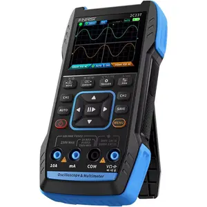 FNIRSI 2C23T Handheld Digital Oscilloscope Multimeter + Function Signal Generator 2023 Latest 3IN1 Dual Channel 10MHZ*2 50MS/s