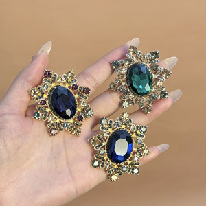 Broche de luxe en électroplaqué rouge <span class=keywords><strong>champagne</strong></span> en forme de fleur, bijoux pour femmes, souvenirs de mariage, cadeaux pour petite amie, broches tendance de créateur - Product Image 2