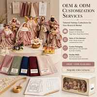 Ensemble de crèche en résine 11 pièces, figurines de Noël, statues d'anges et de Jésus, tissu véritable, 22 cm, cadeau religieux catholique, décoration de la maison, église