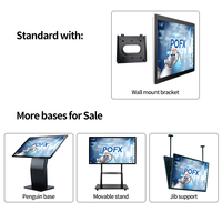 Affichage de signalisation numérique commerciale de 27 pouces Smart Android LCD Monitor Écran tactile Montage mural Moniteur