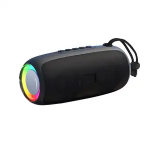 Factory price portable outdoor Blue/tooth speaker couplet extra bass LED colorful light Mini Card speaker RM-S572