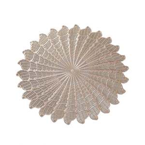 K1406 Placemats Restaurant <b>Round</b> PVC Hollow Meal Pads Anti-hot Dining Table Mats Set PVC <b>Tablemat</b> - Product Image 2