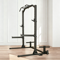 Soporte de Sentadillas Independiente de Diseño Compacto y Multifuncional para Entrenamiento en Garaje y Apartamento