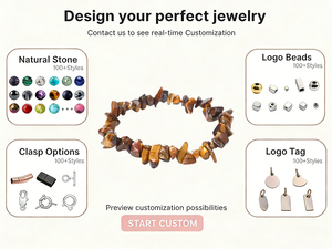 สร้อยข้อมือลูกปัดหินธรรมชาติที่มีคุณภาพสูงอัญมณีสีเขียวอมเมทิสต์และตาเสือผสมคริสตัลรักษาของขวัญเครื่องประดับ - Product Image 6