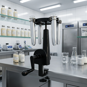 Centrifugeuse de laboratoire manuelle MAYALAB à manivelle, corps métallique, capacité 4 tubes, rotor multiposition, OEM, pour l'éducation scientifique et les laboratoires laitiers - Product Image 1