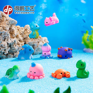 Depeng Landschap Zeedieren Dolfijn Zeeslang Krab Zeshoekige Draak Octopus Schildpad Hars Decoratie <span class=keywords><strong>Aquarium</strong></span> Accessorie - Product Image 2