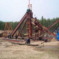 Drague aurifère diesel durable haute capacité pour l'extraction d'or alluvionnaire avec pompe et moteur pour le lavage du sable de rivière