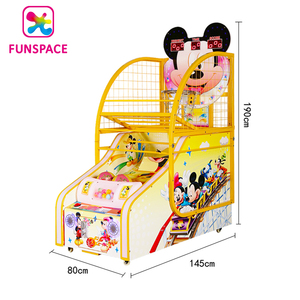 Funspace thiết kế mới <span class=keywords><strong>Mickey</strong></span> <span class=keywords><strong>Mouse</strong></span> Mini Máy bóng rổ trò chơi giải trí Kid Coin hoạt động Arcade Máy Trò chơi bóng rổ - Product Image 6