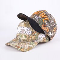 Casquette de baseball structurée à logo personnalisé, broderie 3D, motif camouflage Real Tree, camouflage forestier, streetwear, outdoor
