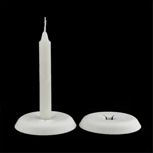 Fireproof PP White Windproof Church Vigil Plastic Candle Holder for Candlelight Service Memorial Candles Christmas Eve Candles