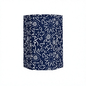 Beautiful Indian Handmade Modern Stylish Eco-Friendly Open Top Rolling Cover Cotton Printed Trash Can GEOMETRY Pattern Custom - Product Image 1
