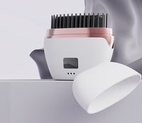 Mini peigne lissant avec écran LCD, brosse à cheveux électrique sans fil, longue durée de vie de la batterie