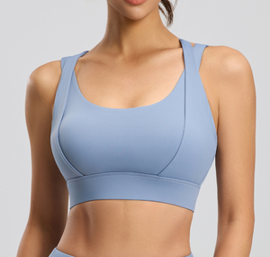 <span class=keywords><strong>Sujetador</strong></span> deportivo para mujer con <span class=keywords><strong>tirantes</strong></span> <span class=keywords><strong>desmontables</strong></span>, almohadillas de alta resistencia que absorben los golpes, adecuado para fitness y yoga - Product Image 2