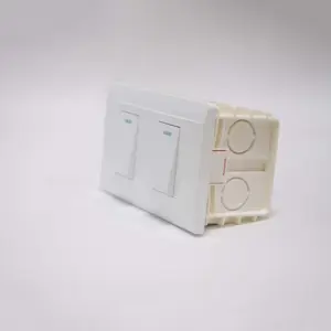 N2 kisaran 1 gang 1way switch (1/3 key) + 1 gang 1way switch (1/3 key) warna putih pelat PC 118 Plate 1/3 modular