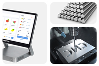 HBA-L1 en alliage d'aluminium 15.6 "double écran tactile N97 CPU Fold Slim Touch Screen Pos Machine pour supermarché.