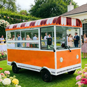 Multifunctional Street Food Vending Truck Catering Cart Concession <b>Trailer</b> With Grill Fryer - Product Image 1