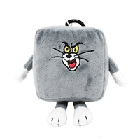 Sac à dos en peluche mignon en forme de poupée pour enfants, sac de voyage pour bébé, sac à dos en tissu peluche sûr pour les sorties