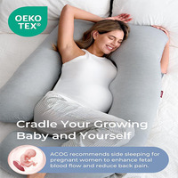 Oreillers de grossesse rafraîchissants en polyester 7D pour tout le corps