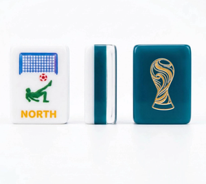 Jeu de tuiles de mahjong américain imprimé sur le thème <span class=keywords><strong>du</strong></span> football, jeu de société pour divertissement familial - Product Image 6