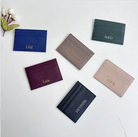 Design classique PU Saffiano Cuir Zip Carte Portefeuille Mince Porte-monnaie Petit Unisexe Titulaire De La Carte De Crédit