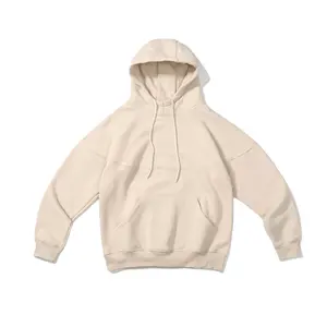 Customized Japanese Retro Solid Color Pullover Hoodie Oversized Heavyweight Casual Hoodie