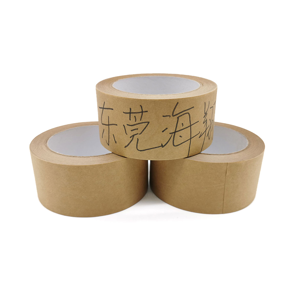 Free Sample Self Adhesive Writable Kraft Paper Adhesive Tape for Sealing