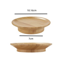 Plateau <span class=keywords><strong>en</strong></span> verre prêt à l'emploi Verre à vin rouge Plaque de nourriture cuite Couvercle supérieur pour empêcher les débris de pulvérisation Couvercle de tasse <span class=keywords><strong>en</strong></span> <span class=keywords><strong>bambou</strong></span> dessous de verre - Product Image 6