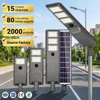 Lampadaire solaire LED extérieur intégré de haute qualité, étanche IP65, 60W, 120W, 180W, tout-en-un