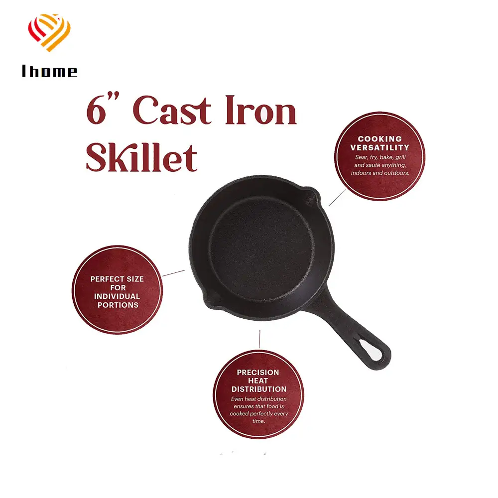 3pcs Saute Fry Pan - Pre-Seasoned Cast Iron Skillet Set - Nonstick Frying  Pan 6 Inch, 8 Inch And 10 Inch Cast Iron Set - AliExpress