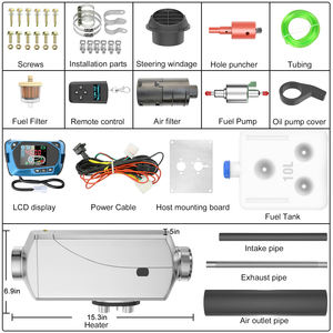 Chauffage de cabine diesel 12V 8KW en alliage d'aluminium avec nouveau thermostat pour systèmes de climatisation et utilisation en stationnement - Product Image 2