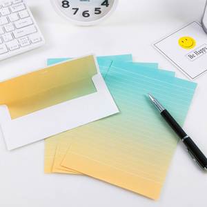 Lovely Cute Writing Stationery Aesthetic Stickers <b>Journal</b> Set with Envelope Custom Logo Hardcover Leather Gift - Product Image 4