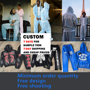 Bộ đồ thể thao nam kiểu dáng ngắn, áo hoodie và quần jogger in logo bằng kỹ thuật in lụa - Product Image 3