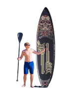 Planche de surf Fayean 2024 Gun & Rose Design Yoga Balance Power Jet Surf Black Cool New Fashion avec leash, ailerons et sac