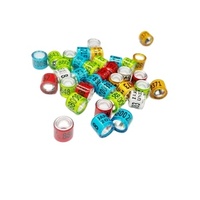 Bagues d'identification multicolores pour pigeons 2025, 8 mm, en aluminium et plastique, écologiques, pour l'entraînement, avec lettres, fournitures pour oiseaux