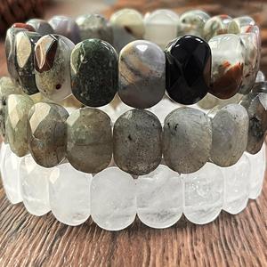 Natural Stone <b>Bracelet</b> Colorful Glass Beaded Energy Healing Exclusive Laser Engraved Logo Maintenance Tips Card - Product Image 1