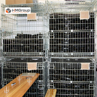 Conteneur en fil métallique pour bouteilles de vin, personnalisable, empilable, durable, portable, professionnel, pour cave à vin