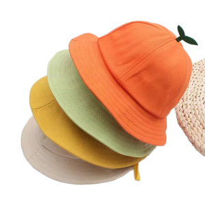 Cappello da <span class=keywords><strong>pescatore</strong></span> per bambini con stampa digitale in cotone morbido e velluto a coste, stile arancione, protezione solare estiva per neonati e bambini piccoli - Product Image 1