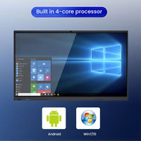 Tableau blanc interactif 86 pouces, écran LCD LED tout-en-un pour conférence, affichage 4K UHD avec fonction tactile infrarouge